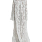 Elegant White Shift Dress with Crystal Embellishment