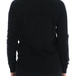 Elegant Black Wool Cardigan Sweater