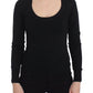 Elegant Black Deep Crewneck Sweater