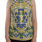 Majolica Embroidered Sleeveless Elegance