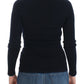 Chic Blue Wool Blend Sweater