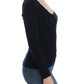 Chic Blue Wool Blend Sweater