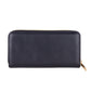 Chic Black Leather Zip Wallet