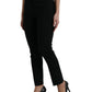 Elegant High Waist Tapered Wool Pants