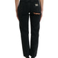 Elegant High-Waist Black Stretch Jeans