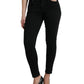 Chic Black Mid-Waist Stretch Jeans