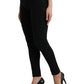 Chic Black Mid-Waist Stretch Jeans