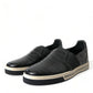 Elegant Crocodile Leather Low-Top Sneakers