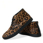 Elegant Leopard Print Mid-Top Sneakers