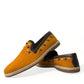 Exclusive Orange Canvas Loafers with Studs