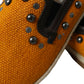 Exclusive Orange Canvas Loafers with Studs