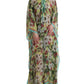 Elegant Floral Silk Maxi Dress