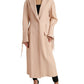 Elegant Beige Single-Breasted Trench Coat