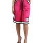 Chic Pink High Waist Jersey Shorts