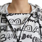 Chic Hooded Logo Print Blouson Tee