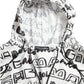 Chic Hooded Logo Print Blouson Tee