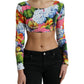 Floral Elegance Cropped Blouse