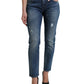 Chic Boyfriend Mid-Waist Stretch Jeans