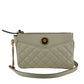 Elegant White Lamb Leather Crossbody Pouch