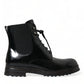 Elegant Black Leather Mid Calf Men's Boots