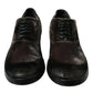 Elegant Brown Velvet Oxford Lace-up Shoes