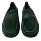 Emerald Velvet Leather Loafers for Men