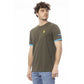 Green Cotton Men T-Shirt