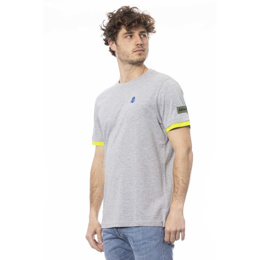 Gray Cotton Men T-Shirt