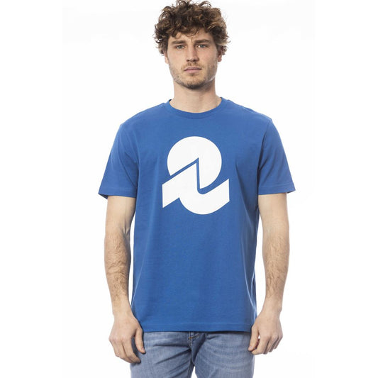 Blue Cotton Men T-Shirt