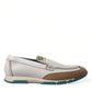 Elegant White Deerskin Loafers