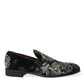 Elegant Floral Velvet Loafers