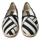 Chic Striped Canvas Espadrilles