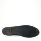 Exotic Black Leather Espadrilles