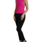 Elegant Pink Turtleneck Sleeveless Wool Top