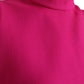 Elegant Pink Turtleneck Sleeveless Wool Top