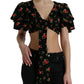 Floral Print Cropped Top Luxe Fashion