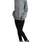 Elegant Gray Cashmere Blend Turtleneck Pullover