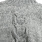 Elegant Gray Cashmere Blend Turtleneck Pullover