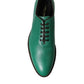 Elegant Green Leather Oxford Dress Shoes