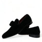 Elegant Black Velvet Loafers - Men's Luxury Footwear