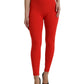 Elegant High Waist Red Leggings