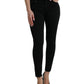 Chic Black Mid Waist Stretch Jeans