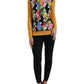 Elegant Patchwork Henley Silk Blend Sweater