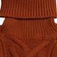 Elegant Brown Turtleneck Wool Sweater