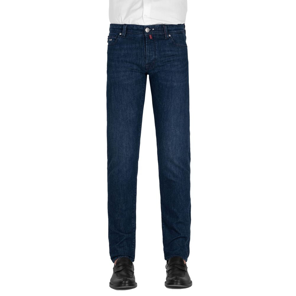 Elegant Stretch Cotton Men's Jeans