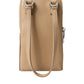 Elegant Beige Leather Crossbody Phone Bag