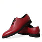 Elegant Red Leather Oxford Dress Shoes