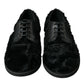 Elegant Black Fur Derby Dress Shoes for Men