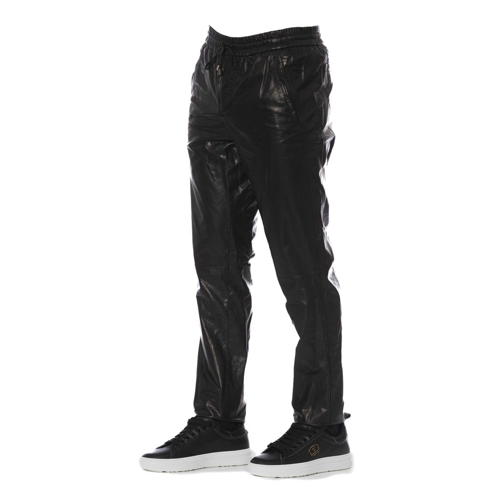 Black Leather Men's Trouser