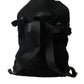 Elegant Tricot Wool-Blend Backpack in Black